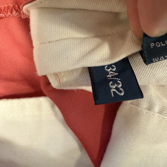 Ralph Lauren NWT Suffield Pants Mens 34x32 Brick Red 100% Cotton Business Golf - Picture 10 of 14